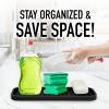 imageZulay Kitchen 9x35 Silicone Sponge Holder for Kitchen Sink  Flexible Multipurpose Soap Tray  Sink Organizer for Kitchen Bathroom Makeup Trinkets ampamp More GrayBlack
