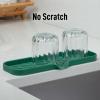 imageZulay Kitchen 9x35 Silicone Sponge Holder for Kitchen Sink  Flexible Multipurpose Soap Tray  Sink Organizer for Kitchen Bathroom Makeup Trinkets ampamp More GrayPine Green