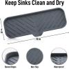 imageZulay Kitchen 9x35 Silicone Sponge Holder for Kitchen Sink  Flexible Multipurpose Soap Tray  Sink Organizer for Kitchen Bathroom Makeup Trinkets ampamp More GrayGrey