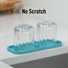 imageZulay Kitchen 9x35 Silicone Sponge Holder for Kitchen Sink  Flexible Multipurpose Soap Tray  Sink Organizer for Kitchen Bathroom Makeup Trinkets ampamp More GrayAqua Sky