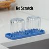 imageZulay Kitchen 9x35 Silicone Sponge Holder for Kitchen Sink  Flexible Multipurpose Soap Tray  Sink Organizer for Kitchen Bathroom Makeup Trinkets ampamp More GrayProvence Blue