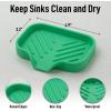 imageZulay Kitchen 9x35 Silicone Sponge Holder for Kitchen Sink  Flexible Multipurpose Soap Tray  Sink Organizer for Kitchen Bathroom Makeup Trinkets ampamp More GrayCarnival Glass