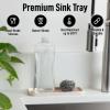 imageZulay Kitchen 9x35 Silicone Sponge Holder for Kitchen Sink  Flexible Multipurpose Soap Tray  Sink Organizer for Kitchen Bathroom Makeup Trinkets ampamp More GrayIvory