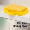 imageZulay Kitchen 9x35 Silicone Sponge Holder for Kitchen Sink  Flexible Multipurpose Soap Tray  Sink Organizer for Kitchen Bathroom Makeup Trinkets ampamp More GrayYellow