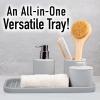 imageZulay Kitchen 9x35 Silicone Sponge Holder for Kitchen Sink  Flexible Multipurpose Soap Tray  Sink Organizer for Kitchen Bathroom Makeup Trinkets ampamp More GrayGray