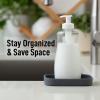 imageZulay Kitchen 9x35 Silicone Sponge Holder for Kitchen Sink  Flexible Multipurpose Soap Tray  Sink Organizer for Kitchen Bathroom Makeup Trinkets ampamp More GrayGrey