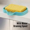 imageZulay Kitchen 9x35 Silicone Sponge Holder for Kitchen Sink  Flexible Multipurpose Soap Tray  Sink Organizer for Kitchen Bathroom Makeup Trinkets ampamp More GrayAqua Sky