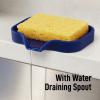 imageZulay Kitchen 9x35 Silicone Sponge Holder for Kitchen Sink  Flexible Multipurpose Soap Tray  Sink Organizer for Kitchen Bathroom Makeup Trinkets ampamp More GrayDark Blue