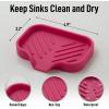imageZulay Kitchen 9x35 Silicone Sponge Holder for Kitchen Sink  Flexible Multipurpose Soap Tray  Sink Organizer for Kitchen Bathroom Makeup Trinkets ampamp More GrayHoneysuckle