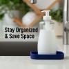 imageZulay Kitchen 9x35 Silicone Sponge Holder for Kitchen Sink  Flexible Multipurpose Soap Tray  Sink Organizer for Kitchen Bathroom Makeup Trinkets ampamp More GrayDark Blue