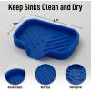 imageZulay Kitchen 9x35 Silicone Sponge Holder for Kitchen Sink  Flexible Multipurpose Soap Tray  Sink Organizer for Kitchen Bathroom Makeup Trinkets ampamp More GrayTurkish Sea