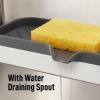 imageZulay Kitchen 9x35 Silicone Sponge Holder for Kitchen Sink  Flexible Multipurpose Soap Tray  Sink Organizer for Kitchen Bathroom Makeup Trinkets ampamp More GrayGrey