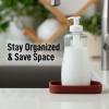 imageZulay Kitchen 9x35 Silicone Sponge Holder for Kitchen Sink  Flexible Multipurpose Soap Tray  Sink Organizer for Kitchen Bathroom Makeup Trinkets ampamp More GrayCanyon Rose
