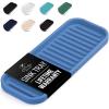 imageZulay Kitchen 9x35 Silicone Sponge Holder for Kitchen Sink  Flexible Multipurpose Soap Tray  Sink Organizer for Kitchen Bathroom Makeup Trinkets ampamp More GrayProvence Blue