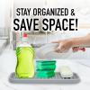 imageZulay Kitchen 9x35 Silicone Sponge Holder for Kitchen Sink  Flexible Multipurpose Soap Tray  Sink Organizer for Kitchen Bathroom Makeup Trinkets ampamp More GrayGray