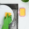 imageZulay Kitchen 9x35 Silicone Sponge Holder for Kitchen Sink  Flexible Multipurpose Soap Tray  Sink Organizer for Kitchen Bathroom Makeup Trinkets ampamp More GrayPink