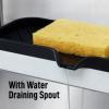 imageZulay Kitchen 9x35 Silicone Sponge Holder for Kitchen Sink  Flexible Multipurpose Soap Tray  Sink Organizer for Kitchen Bathroom Makeup Trinkets ampamp More GrayBlack