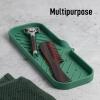 imageZulay Kitchen 9x35 Silicone Sponge Holder for Kitchen Sink  Flexible Multipurpose Soap Tray  Sink Organizer for Kitchen Bathroom Makeup Trinkets ampamp More GrayPine Green