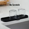 imageZulay Kitchen 9x35 Silicone Sponge Holder for Kitchen Sink  Flexible Multipurpose Soap Tray  Sink Organizer for Kitchen Bathroom Makeup Trinkets ampamp More GrayBlack