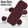 imageZulay Kitchen 9x35 Silicone Sponge Holder for Kitchen Sink  Flexible Multipurpose Soap Tray  Sink Organizer for Kitchen Bathroom Makeup Trinkets ampamp More GrayDark Mahogany
