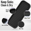 imageZulay Kitchen 9x35 Silicone Sponge Holder for Kitchen Sink  Flexible Multipurpose Soap Tray  Sink Organizer for Kitchen Bathroom Makeup Trinkets ampamp More GrayBlack