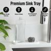 imageZulay Kitchen 9x35 Silicone Sponge Holder for Kitchen Sink  Flexible Multipurpose Soap Tray  Sink Organizer for Kitchen Bathroom Makeup Trinkets ampamp More GrayWhite