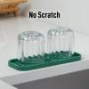 imageZulay Kitchen 9x35 Silicone Sponge Holder for Kitchen Sink  Flexible Multipurpose Soap Tray  Sink Organizer for Kitchen Bathroom Makeup Trinkets ampamp More GrayPine Green
