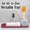 imageZulay Kitchen 9x35 Silicone Sponge Holder for Kitchen Sink  Flexible Multipurpose Soap Tray  Sink Organizer for Kitchen Bathroom Makeup Trinkets ampamp More GrayWine Red
