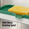 imageZulay Kitchen 9x35 Silicone Sponge Holder for Kitchen Sink  Flexible Multipurpose Soap Tray  Sink Organizer for Kitchen Bathroom Makeup Trinkets ampamp More GrayPine Green