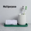 imageZulay Kitchen 9x35 Silicone Sponge Holder for Kitchen Sink  Flexible Multipurpose Soap Tray  Sink Organizer for Kitchen Bathroom Makeup Trinkets ampamp More GrayPine Green
