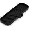 imageZulay Kitchen 9x35 Silicone Sponge Holder for Kitchen Sink  Flexible Multipurpose Soap Tray  Sink Organizer for Kitchen Bathroom Makeup Trinkets ampamp More GrayBlack
