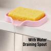 imageZulay Kitchen 9x35 Silicone Sponge Holder for Kitchen Sink  Flexible Multipurpose Soap Tray  Sink Organizer for Kitchen Bathroom Makeup Trinkets ampamp More GrayPink