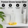 imageZulay Kitchen 9x35 Silicone Sponge Holder for Kitchen Sink  Flexible Multipurpose Soap Tray  Sink Organizer for Kitchen Bathroom Makeup Trinkets ampamp More GrayYellow