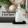imageZulay Kitchen 9x35 Silicone Sponge Holder for Kitchen Sink  Flexible Multipurpose Soap Tray  Sink Organizer for Kitchen Bathroom Makeup Trinkets ampamp More GrayBlack