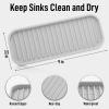 imageZulay Kitchen 9x35 Silicone Sponge Holder for Kitchen Sink  Flexible Multipurpose Soap Tray  Sink Organizer for Kitchen Bathroom Makeup Trinkets ampamp More GrayWhite