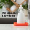 imageZulay Kitchen 9x35 Silicone Sponge Holder for Kitchen Sink  Flexible Multipurpose Soap Tray  Sink Organizer for Kitchen Bathroom Makeup Trinkets ampamp More GrayOrange