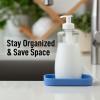 imageZulay Kitchen 9x35 Silicone Sponge Holder for Kitchen Sink  Flexible Multipurpose Soap Tray  Sink Organizer for Kitchen Bathroom Makeup Trinkets ampamp More GrayProvence Blue
