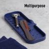 imageZulay Kitchen 9x35 Silicone Sponge Holder for Kitchen Sink  Flexible Multipurpose Soap Tray  Sink Organizer for Kitchen Bathroom Makeup Trinkets ampamp More GrayDark Blue