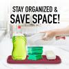 imageZulay Kitchen 9x35 Silicone Sponge Holder for Kitchen Sink  Flexible Multipurpose Soap Tray  Sink Organizer for Kitchen Bathroom Makeup Trinkets ampamp More GrayWine Red