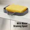 imageZulay Kitchen 9x35 Silicone Sponge Holder for Kitchen Sink  Flexible Multipurpose Soap Tray  Sink Organizer for Kitchen Bathroom Makeup Trinkets ampamp More GrayGrey