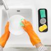 imageZulay Kitchen 9x35 Silicone Sponge Holder for Kitchen Sink  Flexible Multipurpose Soap Tray  Sink Organizer for Kitchen Bathroom Makeup Trinkets ampamp More GrayBlack