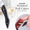 imageZulay Kitchen Corkscrew Wine Opener  Premium 420 Stainless Steel ampamp Rosewood Wine Bottle Opener  Double Hinged Opener with Foil Cutter ampamp Cap Remover  RosewoodEbony Wood