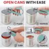 imageZulay Kitchen Heavy Duty Stainless Steel Can Opener Manual with Bottle Opener  Rust Proof Manual Can Opener With Turn Knob ampamp Soft Grip Handles  BlackMint
