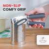 imageZulay Kitchen Heavy Duty Stainless Steel Can Opener Manual with Bottle Opener  Rust Proof Manual Can Opener With Turn Knob ampamp Soft Grip Handles  BlackBlue