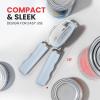 imageZulay Kitchen Heavy Duty Stainless Steel Can Opener Manual with Bottle Opener  Rust Proof Manual Can Opener With Turn Knob ampamp Soft Grip Handles  BlackLight Blue