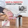 imageZulay Kitchen Heavy Duty Stainless Steel Can Opener Manual with Bottle Opener  Rust Proof Manual Can Opener With Turn Knob ampamp Soft Grip Handles  BlackPink