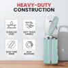 imageZulay Kitchen Heavy Duty Stainless Steel Can Opener Manual with Bottle Opener  Rust Proof Manual Can Opener With Turn Knob ampamp Soft Grip Handles  BlackMint