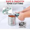 imageZulay Kitchen Heavy Duty Stainless Steel Can Opener Manual with Bottle Opener  Rust Proof Manual Can Opener With Turn Knob ampamp Soft Grip Handles  BlackMint
