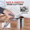 imageZulay Kitchen Heavy Duty Stainless Steel Can Opener Manual with Bottle Opener  Rust Proof Manual Can Opener With Turn Knob ampamp Soft Grip Handles  BlackGray