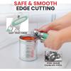 imageZulay Kitchen Heavy Duty Stainless Steel Can Opener Manual with Bottle Opener  Rust Proof Manual Can Opener With Turn Knob ampamp Soft Grip Handles  BlackMint